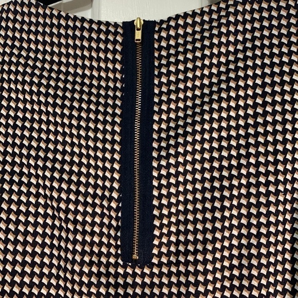 The Limited Petite navy with a white and gold square motif mid-length dress - Picture 7 of 12